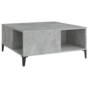 vidaXL Măsuță de cafea, gri beton, 80x80x36,5 cm, lemn prelucrat