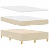vidaXL Pat cu arcuri cu saltea cu headboard Crem 120 x 200 cm țesătură