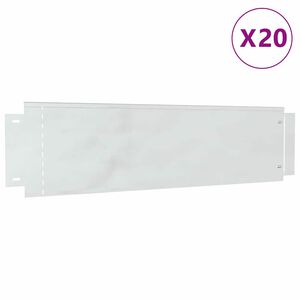 vidaXL Borduri pentru gazon 20 pcs Argintiu 100 x 25 x 0,07 cm