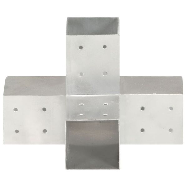 vidaXL Conector de grindă, formă X, 81 x 81 mm, metal galvanizat