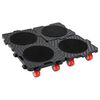 vidaXL Role pentru mobilă, 4 buc., cu dispozitiv de ridicare, negre, 13,5x13,5x4,2 cm, 300 kg