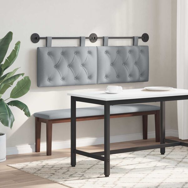 vidaXL Cap de pat suspendat Gri deschis 150 x 55 x 7 cm țesătură