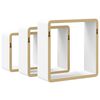 vidaXL Rafturi de perete cub, 3 buc., alb, MDF