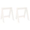 vidaXL Scaune, 2 buc., alb, 40x40x45 cm, lemn masiv de pin
