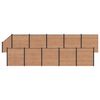 vidaXL Set de Gard 11 buc. 1830 x 186 cm WPC și Aluminiu Maro