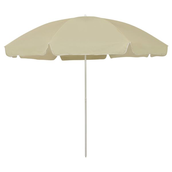 vidaXL Umbrelă de soare de plajă, galben nisipiu, 300 cm