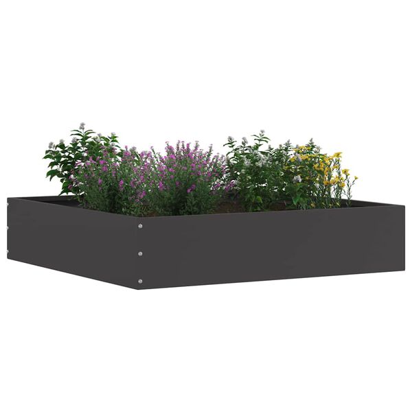 vidaXL Margine pentru gazon 6 pcs Negru 60 x 60 x 13 cm Oțel
