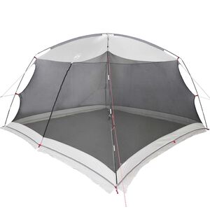 vidaXL Cort cu plasă de ț&acirc;nțari cu acoperiș Gri 380 x 380 x 225 cm