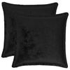 vidaXL Husă pentru pernă 2 pcs HOUTEN Negru 40 x 40 cm Flanelă