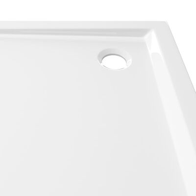 vidaXL Cădiță de duș pătrată din ABS, alb, 80x80 cm