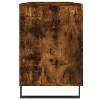 vidaXL Birou, stejar afumat, 140x50x75 cm, lemn compozit