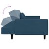 vidaXL Canapea extensibilă cu 2 locuri, 2 perne, albastru, catifea