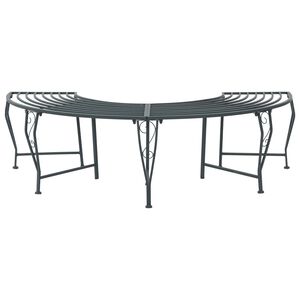 vidaXL Bancă cu arbori 4-Număr de locuri 160 x 80 x 44 cm Oțel