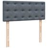 vidaXL Pat box spring cu saltea, gri &icirc;nchis, 120x190 cm, catifea