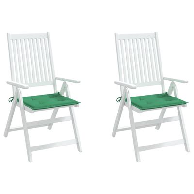 vidaXL Perne scaune de grădină 2 buc. verde 50x50x3 cm țesătură Oxford