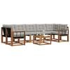 vidaXL Set de canapele de exterior 8 pcs Gri natural și deschis
