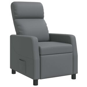 vidaXL Fotoliu reclinabil Gri Piele artificială
