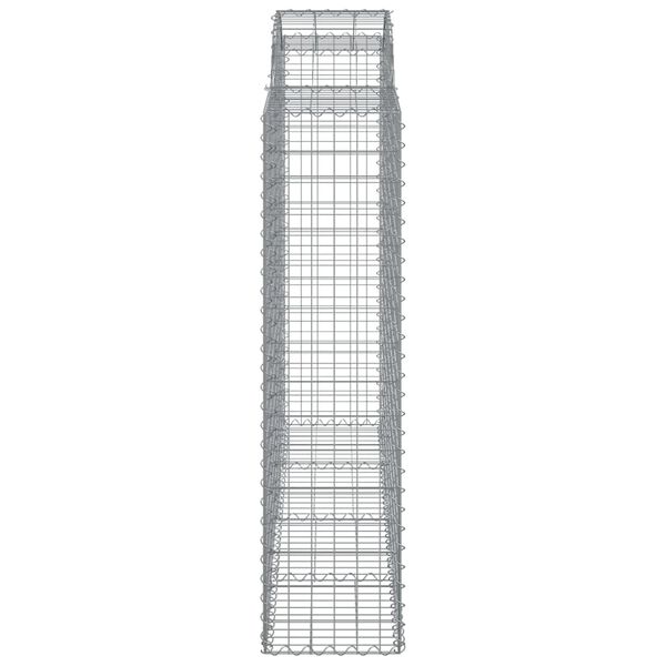 vidaXL Coș gabion arcuit, 200x50x160/180 cm, fier galvanizat