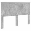vidaXL Cadru de pat cu headboard Beton 140 x 190 cm Lemn de pin masiv