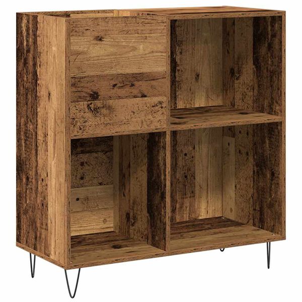 vidaXL Dulap pentru discuri de vinil Lemn vechi 85 x 38 x 89 cm