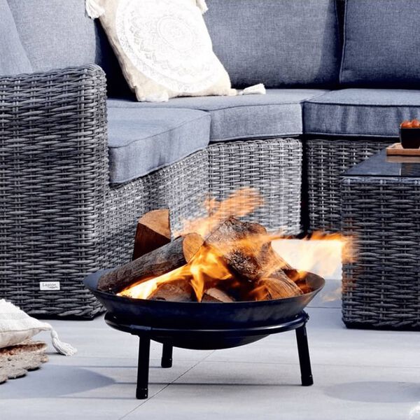 ProGarden Vas pentru foc, fontă, 50 cm