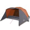 vidaXL Cort de camping cu verandă 4 persoane, gri și portocaliu, impermeabil