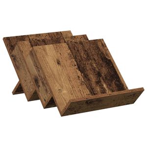 vidaXL Raft pentru reviste Lemn vechi 53 x 40 x 28,5 cm Lemn prelucrat