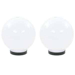 vidaXL Lămpi bol cu LED 2 buc, sferice, 20 cm, PMMA