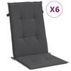 vidaXL Perne scaun cu spătar &icirc;nalt, 6 buc. antracit 120x50x4 cm textil