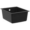 vidaXL Chiuvetă Negru 370 x 460 mm 80% Quartz și 20% Rășină
