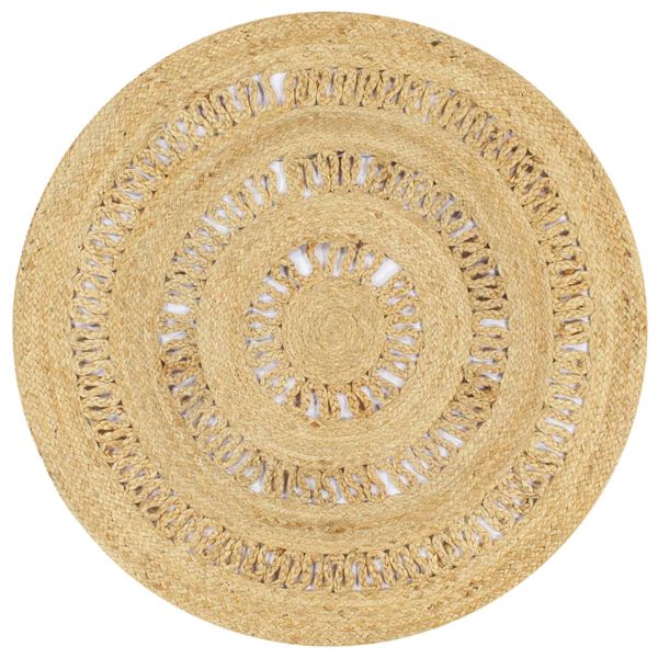 vidaXL Covor manual din iută împletită, 90 cm