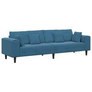 vidaXL Canapea albastru 250 x 77 x 76 cm Catifea