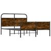vidaXL Cadru de pat fără saltea 135x190 cm Lemn derivat stejar Sonoma