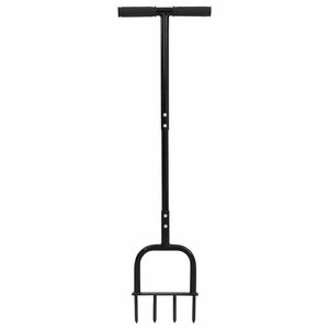 vidaXL Unealtă aerator pentru gazon Negru 95 x 27 cm Plastic