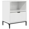 vidaXL Dulap de noapte Alb foarte lucios 49 x 36 x 61 cm