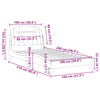 vidaXL Cadru de pat, Viana, fără saltea, gri, 100x200 cm, piele ecologică
