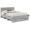 vidaXL Cadru de pat cu headboard Gri Sonoma 140 x 200 cm Lemn compozit