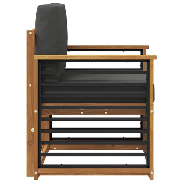 vidaXL Set de canapele de exterior cu pernă natural 71 x 63 x 73 cm