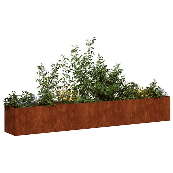 vidaXL Jardinieră Rusty 280x40x40 cm Oțel pentru intemperii