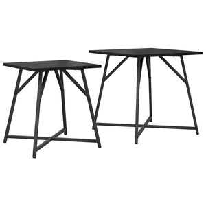 vidaXL Set măsuțe laterale 2 buc. Stejar Negru 50 x 50 x 50 cm