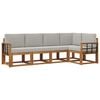vidaXL Set de canapele de exterior 5 buc. Gri natural și deschis