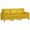 vidaXL Set de canapele cu perne, 3 piese, galben, catifea