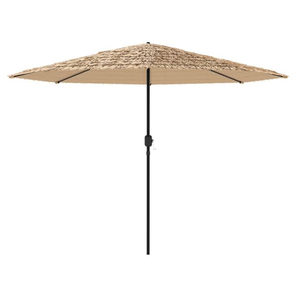 vidaXL Umbrelă soare de grădină cu stâlp din oțel, maro 388x388x248 cm
