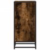 vidaXL Dulap, stejar fumuriu, 35,5x35x76 cm, lemn prelucrat și metal