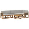 vidaXL Set de canapele de exterior 7 buc. Natural și gri deschis