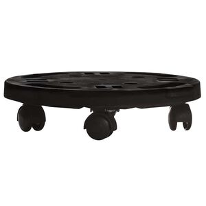 vidaXL Cărucior pentru plante cu roți, diametru 30 cm, negru, 170 kg