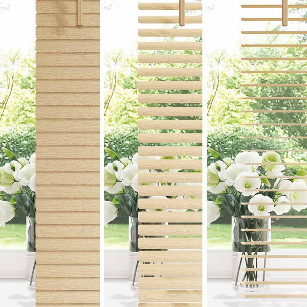 vidaXL Jaluzea venetiană Manual Maro Deschis cu Model 213 x 110 cm PVC