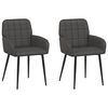 vidaXL Scaune de dining 2 pcs Piele artificială Negru 57 x 50 x 85 cm