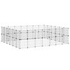 vidaXL Cușcă animale de companie cu ușă 52 panouri negru 245x210x70 cm oțel