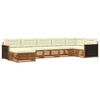 vidaXL Set de canapele de exterior 7 buc. Natural și Crem